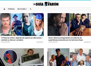 How laguiadelvaron.com looks like on a tablet such as an iPad.