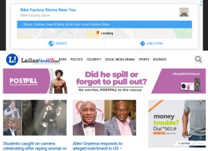 How lailasnews.com looks like on a tablet such as an iPad.