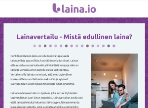 How laina.io looks like on a tablet such as an iPad.