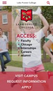 How lakeforest.edu looks like on a mobile device such as an iPhone.