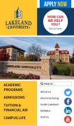 How lakeland.edu looks like on a mobile device such as an iPhone.