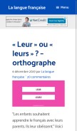 How lalanguefrancaise.com looks like on a mobile device such as an iPhone.