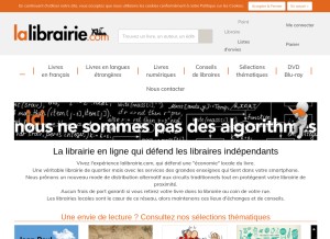 How lalibrairie.com looks like on a tablet such as an iPad.