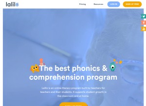 How lalilo.com looks like on a tablet such as an iPad.