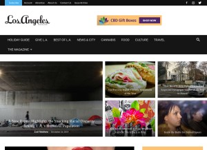 How lamag.com looks like on a tablet such as an iPad.