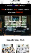 How lamaisondelahousse.com looks like on a mobile device such as an iPhone.