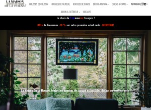 How lamaisondelahousse.com looks like on a tablet such as an iPad.