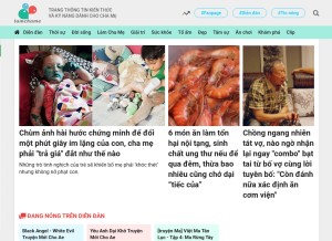 How lamchame.com looks like on a tablet such as an iPad.