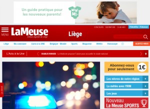 How lameuse.be looks like on a tablet such as an iPad.