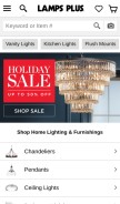 How lampsplus.com looks like on a mobile device such as an iPhone.