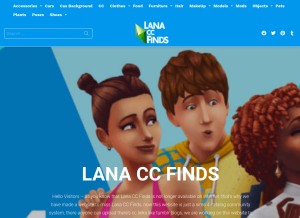How lana-cc-finds.com looks like on a tablet such as an iPad.