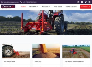 How lanceragrico.com looks like on a tablet such as an iPad.