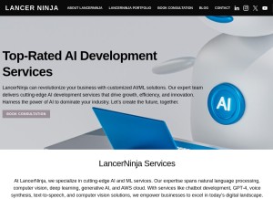 How lancerninja.com looks like on a tablet such as an iPad.