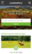 How landandfarm.com looks like on a mobile device such as an iPhone.