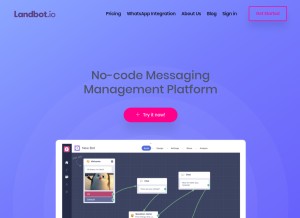 How landbot.io looks like on a tablet such as an iPad.