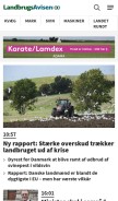 How landbrugsavisen.dk looks like on a mobile device such as an iPhone.