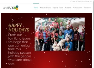 How landfx.com looks like on a tablet such as an iPad.