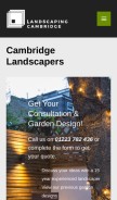How landscaping-cambridge.com looks like on a mobile device such as an iPhone.
