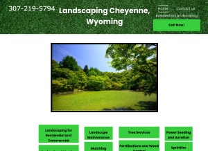 How landscapingcheyennewy.com looks like on a tablet such as an iPad.