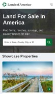 How landsofamerica.com looks like on a mobile device such as an iPhone.