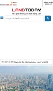 How landtoday.net looks like on a mobile device such as an iPhone.