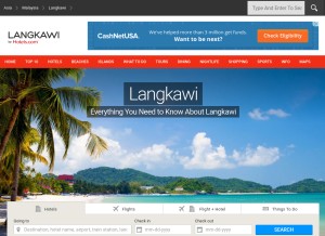 How langkawi-info.com looks like on a tablet such as an iPad.