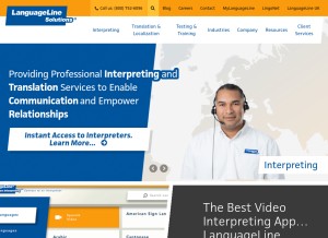 How languageline.com looks like on a tablet such as an iPad.