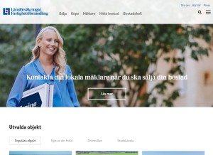 How lansfast.se looks like on a tablet such as an iPad.
