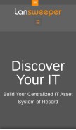 How lansweeper.com looks like on a mobile device such as an iPhone.