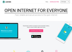 How lantern.io looks like on a tablet such as an iPad.