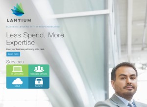 How lantium.com looks like on a tablet such as an iPad.