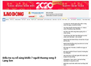 How laodong.vn looks like on a tablet such as an iPad.