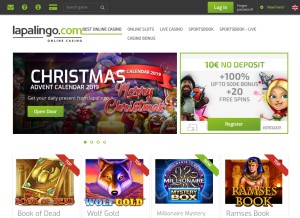 How lapalingo.com looks like on a tablet such as an iPad.