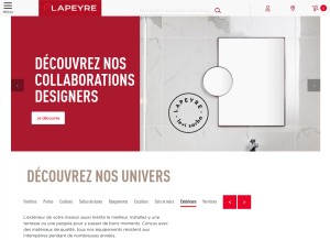 How lapeyre.fr looks like on a tablet such as an iPad.