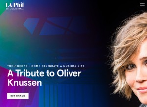 How laphil.com looks like on a tablet such as an iPad.