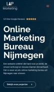 How lapmarketing.nl looks like on a mobile device such as an iPhone.