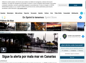 How laprovincia.es looks like on a tablet such as an iPad.