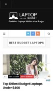 How laptopunderbudget.com looks like on a mobile device such as an iPhone.
