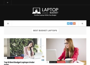 How laptopunderbudget.com looks like on a tablet such as an iPad.