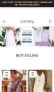 How larasty.com looks like on a mobile device such as an iPhone.