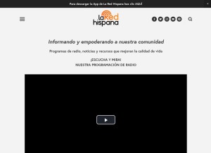 How laredhispana.org looks like on a tablet such as an iPad.