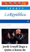 How larepublica.ec looks like on a mobile device such as an iPhone.