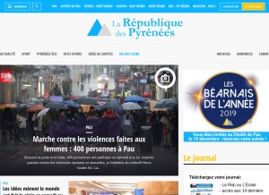 How larepubliquedespyrenees.fr looks like on a tablet such as an iPad.