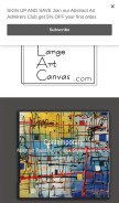 How largeartcanvas.com looks like on a mobile device such as an iPhone.