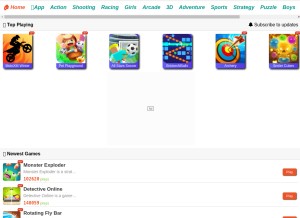 How larkgame.com looks like on a tablet such as an iPad.