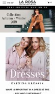 How larosafashion.com looks like on a mobile device such as an iPhone.