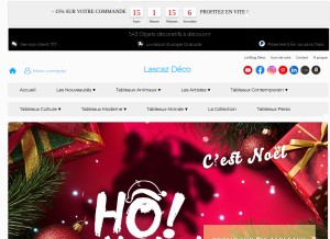 How lascaz.com looks like on a tablet such as an iPad.