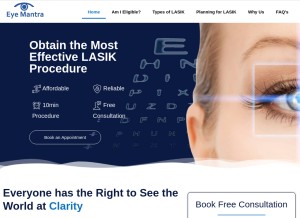 How laserlasiksurgery.com looks like on a tablet such as an iPad.