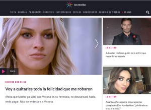 How lasestrellas.tv looks like on a tablet such as an iPad.