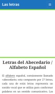How lasletras.org looks like on a mobile device such as an iPhone.